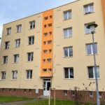 Oprava poškozené fasády bytového domu Dolnopolní, Brno