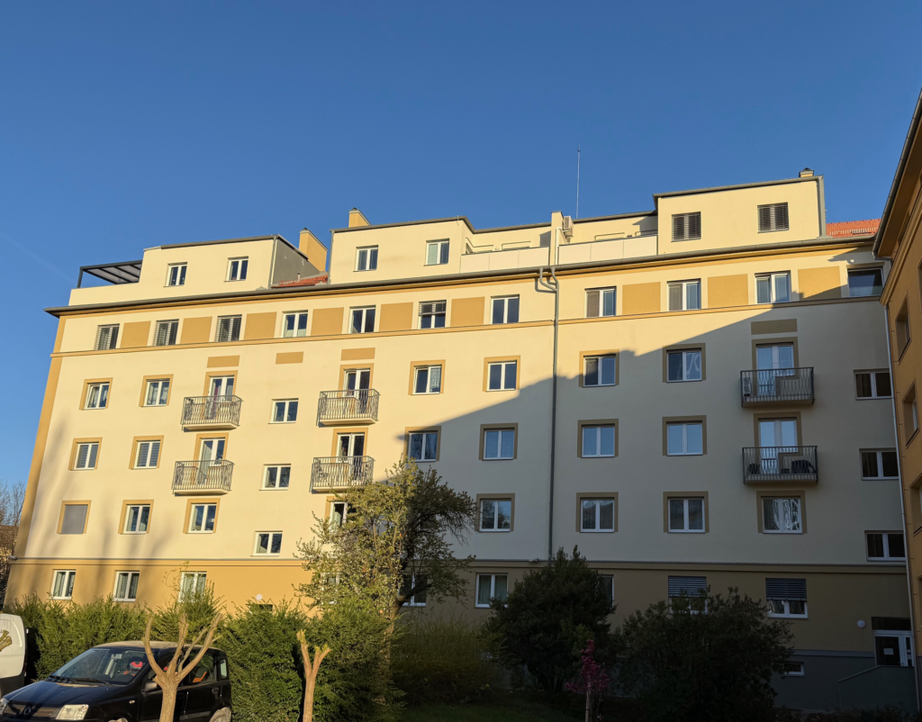 Stavební úpravy bytového domu Renneská třída, Brno