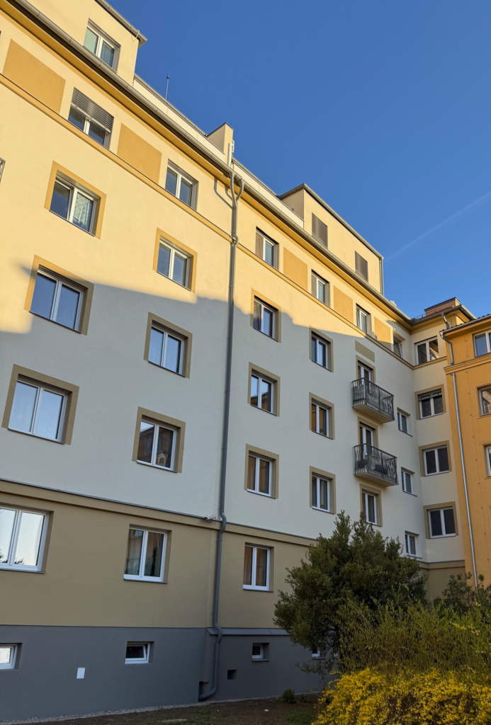 Stavební úpravy bytového domu Renneská třída, Brno